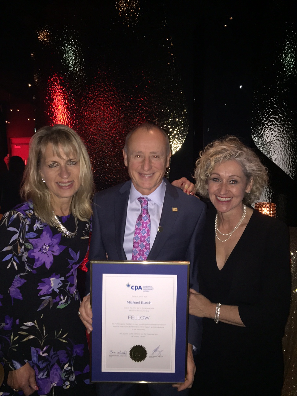 2016 Managing Partner Micheal Burch awarded his fellowship