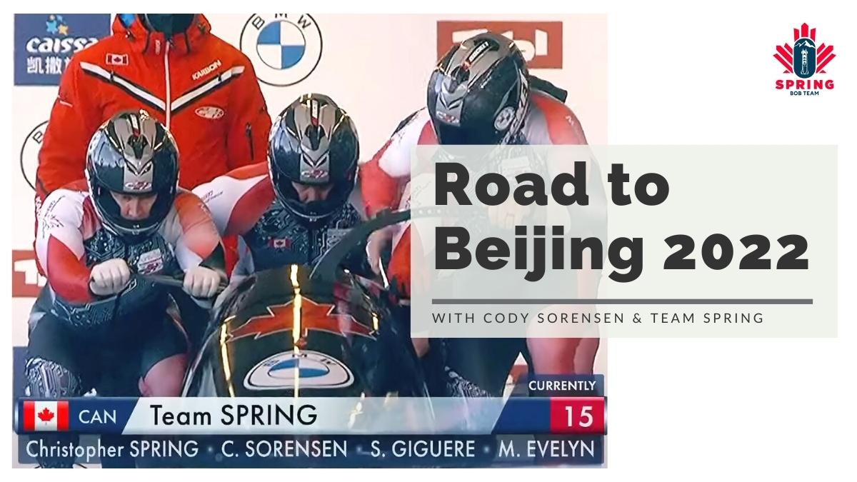 Team Spring 4-man bobsled team at the starting line in Innsbruck Austria