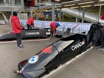 Team Spring prepping bobsled